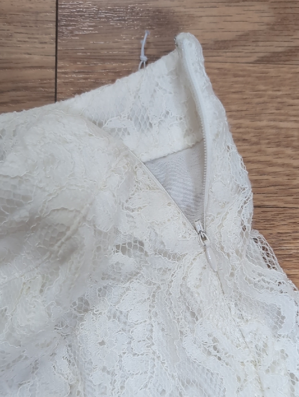 FOREVER 21 Ivory Lace Lined Dress Shorts Side Zipper S - Picture 6 of 8